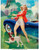FREDERIC KIMBALL MIZEN (American, 1888-1964). Playing Fetch. Poster Canvas Movie