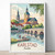 Karlstad Sweden Vintage Poster - Iconic Landmarks and Lake Vänern Art Print Post