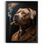 Vintage Smoking Dog In A Suit Animal Ape Wall Art Print Dog Poster Art Dog Print