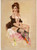 PinUp Girl - FRITZ WILLIS Seated with Drink Poster Canvas Movie Film Print A0