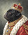 a-painting-of-a-small-black-male-pug-dog-with-a-cr Poster Canvas Movie Film Prin