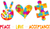 A220321-17-Peace-Love-Acceptance-Autism-Awareness Poster Canvas Movie Film Print