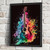 Rainbow Watercolour Guitar Art Print 30x40cm Framed Wall Art Music Home Decor (1