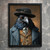 Raven Bird Gangster Poster Wall Art Vintage Animal Wall Art Raven Artwork Print