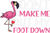 A220318-28-Don't-Make-Me-Put-My-Foot-Down-Flamingo (2) Poster Canvas Movie Film