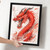 Traditional Chinese Dragon Wall Art Year Of The Dragon Poster Chinese New Year (