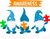 A220226-16-Three-Blue-Gnomes-Autism-Awareness Poster Canvas Movie Film Print A0