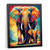 Rainbow Elephant Family Wall Art Print Colourful Animal Artwork Framed Picture P