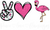 A220318-12-Peace-Love-Flamingos (2) Poster Canvas Movie Film Print A0 A1 A2 A3 A