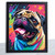 Pop Art Pug Wall Art Pug Print Artwork Pug Gift Bright Colours Dog Art (1) Poste