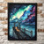 Starry Night Landscape Art Print 30x40cm Framed Wall Art Night Sky Home Decor (2