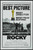 rocky one 4 Poster Canvas Movie Film Print A0 A1 A2 A3 A4 A5 A6 Art Wall Decorat