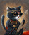 Rockstar Cat PortraitRenaissance Pet Portrait from PhotoCustom Funny Canvas Roya