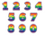 Rainbow stripe numbers-all Poster Canvas Unique Design Print A0 A1 A2 A3 A4 A5 A