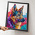 Abstract Husky Wall Art Modern Dog Portrait Dog Gift Dog Illustration Art Gift A