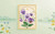 Pansy Posy on Vintage Pressed Flower Ticking Stripe Art Print - Unframed A6 A5 A