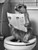 Mongoose on Toilet-BlackAndWhite-3by4 Poster Canvas Funny Annimals Pritnt A0 A1