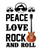 Peace Love Rock and Roll-01 Poster Canvas Movie Film Print A0 A1 A2 A3 A4 A5 A6
