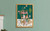 Bathroom Step Ladder Botanical House Plant Geo Tile House Art Print - Unframed A