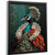 Oil Style Peacock In A Dress Wall Art Print Vintage Peacock Lady Home Decor Art