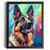 German Shepherd Art Print Wall Art Dog Gift Pop Art Alsatian Dog Art In Frame (2