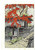 Japanese Woodblock Print Shiro Kasamatsu House in Ontake Shin Hanga Woodcut Post