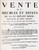 1793 Vente des biens de la Reine Marie-Antoinette, Sale of the goods of the Qu