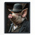 Vintage Pig In A Suit Oil Painting Art Pig Print Funny Gift Animal Wall Art (2)