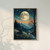 Magical witch under full moon art print - mystical magical beautiful enchanting