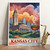 Kansas City Majestic Skyline Travel Poster - Barbecue & Jazz Fusion Art Print Po