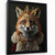 Vintage Fox King Wall Print Painting Animal Wall Art Fox King Picture Home Gift