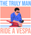The Truly Man Ride a Vespa Poster Canvas Movie Film Print A0 A1 A2 A3 A4 A5 A6 A