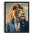 Vintage Lion In A Suit Print Animal Wall Art Framed Picture Lion Artwork Gift (3