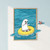 Cute ghost in the ocean with his inflatable ring art print - cute spooky funny g