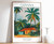 1_Guyana Travel Poster, Guyana Print, South America Travel Art, Floral Poster, S