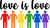 Love is love stick figures PNG Poster Canvas Movie Film Print A0 A1 A2 A3 A4 A5