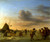 VELDE, Adriaen van de - Golfers on the Ice near Haarlem Poster Canvas Movie Film