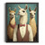 Vintage Llama In A Suit Print Animal Wall Art Framed Picture Alpaca Artwork Gift