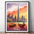 Majestic Dubai Skyline - Modern Architecture Travel Poster Art Print Poster Canv