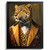 Vintage Leopard In A Suit Wall Art Print Costume Art Poster Leopard Print Gift (