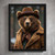 1920s Gang Bear Poster Wall Art Vintage Animal Wall Art Bear Artwork Art Print P