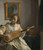 Vermeer - Young woman playing a guitar 1672 Poster Canvas Movie Film Print A0 A1