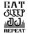 Eat Sleep Dj Repeat-01 Poster Canvas Movie Film Print A0 A1 A2 A3 A4 A5 A6 Art W