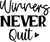 Winners Never Quit Poster Canvas Movie Film Print A0 A1 A2 A3 A4 A5 A6 Art Wall