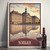 Bordeaux France Travel Poster - Elegant Wine and Landmark Illustration Art Print