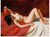 MARIA SZÁNTHÓ (Hungarian, 1898-1984). Reclining Nude on Red Blanket. Oi Poster C