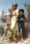 William Adolphe Bouguereau - Homer and his Guide 1874 Poster Canvas Movie Film P