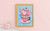 Pretty Stacked Tea Cups Blue Pink Cute Retro Cuppa Art Print - Unframed A6 A5 A4