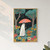 Cute cottagecore ghost under an umbrella art print - cute spooky ghost in the ra