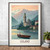 Lugano Switzerland Vintage Travel Poster - Lakefront Panorama Art Print Poster C